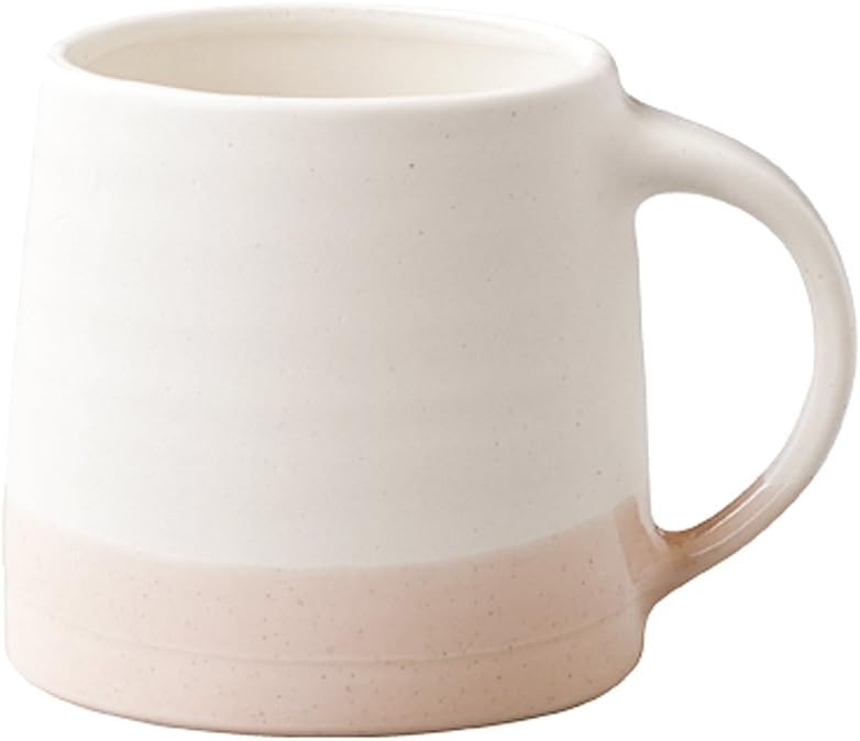 SCS-S03 20754 Mug, 11.8 fl oz (320 ml), White x Pink Beige, Microwave and Dishwasher Safe, Gift, Present