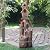 Alpine Corporation WCT1002 Outdoor Floor 3-Tiered Log and Branch Waterfall Fountain & TIZ194BZ Outdoor Floor Rustic 2-Tiered Barrel and Pump Water Fountain, Old-Fashioned