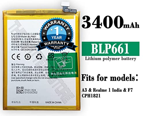 Image of Original BLP661 Battery for Oppo F7 / A3 /CPH1819 / CPH1821 / PADM00 / CPH1837 / PADT00 / Batttery with 1 Year Warranty****(Y00000136)