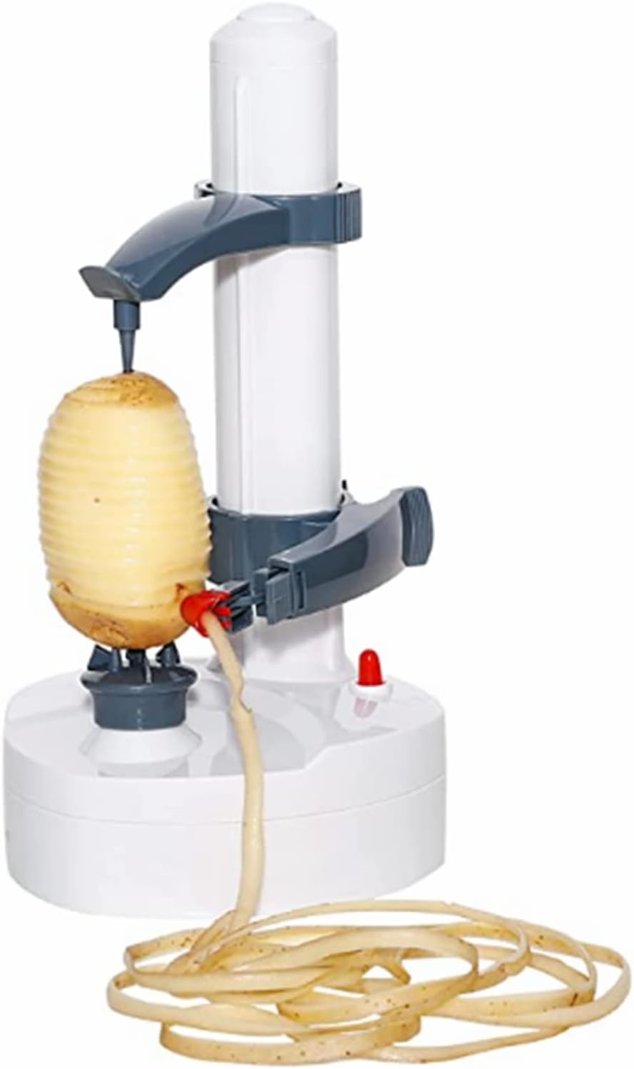 N / B Electric Potato Peeler, Fast Automatic Peeling, Battery and USB Powered, Double Fixation and One Key Operation, for Many Kinds Fruits and Vegetables