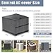 Air Conditioner Covers for Outside, Breathable Full Mesh With Waterproof Top Air Conditioner Cover for All Seasons, AC Unit Cover Protect from Cotttonwood Fluff, Leaves, Debris, 36x36x39 Inch-Black