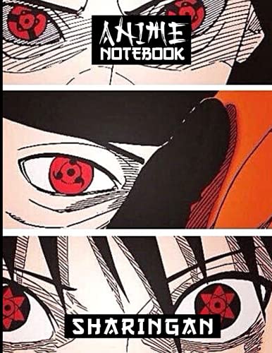 Anime Notebook Sharingan: ITACHI, MADARA, OBITO, SASUKE UCHIHA Notebook NARUTO shippuden: Sharingan Eyes
