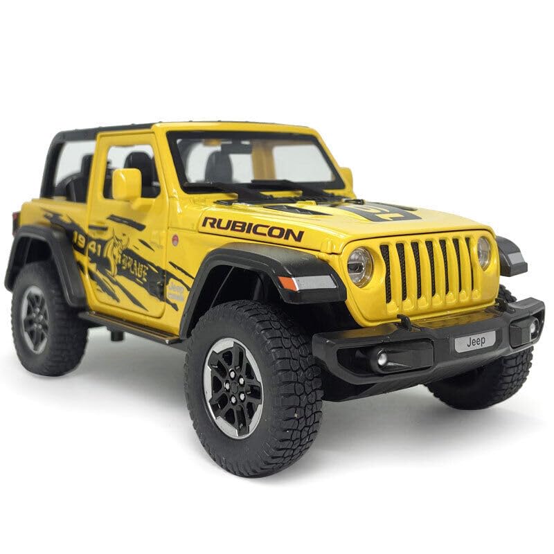 Image of Alokik Enterprise 1:20 Diecast Model Alloy Jeep Wrangler Rubicon 1941 Open Roof Metal Pull Back With 6 Openable Doors&Sound Light Auto Toy Car, Best Gift Toys For Kids Boys[Colors As Per Stock]