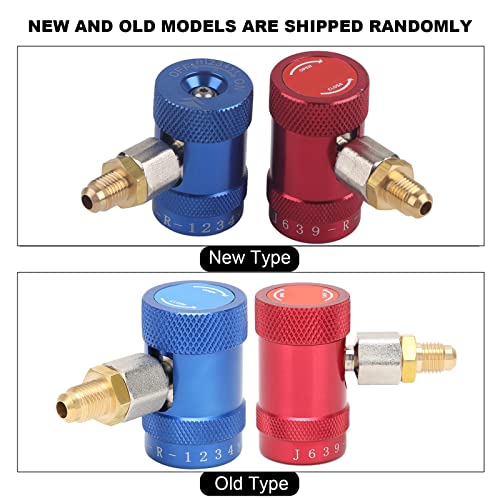 2 Kits De Conversion R12 Vers R134a – Adaptateurs Haute Et Basse Pression, Avec Clé à Noyau De Valve, En Laiton