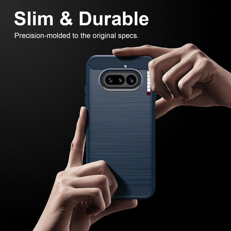 Image of Basic Case for Nothing Phone 4a (Carbon Fibre Blue)