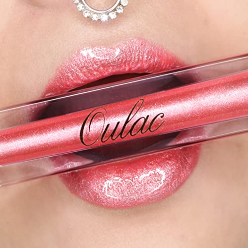 OULAC Crystal Shine Gloss, Moisturizes, Ultra Shiny / Glossy Finish With a Mineral Sparkle, Non Sticky Finish, 4.5 mL / 0.15 fluid ounces, Pink Glam (C06)