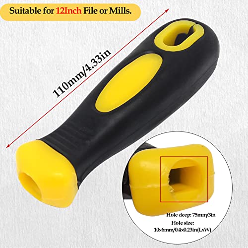 Ngege 5Pcs Plastic Ergonomic Rubber File Handle,Fit For 12Inch File Or Mills(Large) #TOP1