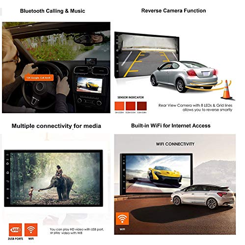 Image of Auto Snap 9 Inch Full HD 1080 Touch Screen Double Din Android 10.1 Car Stereo with GPS, Wi-Fi, Navigation, Mirror Link, Gorilla Glass IPS Display (Large)