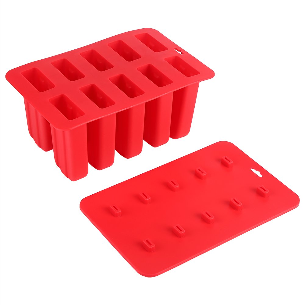 moldes para polos, Juego de moldes for paletas silicona 10 celdas