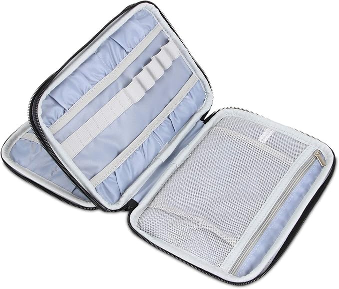 Damero Custodia per uncinetto, borsa da viaggio per la conservazione di uncinetti Swing, uncini in alluminio, aghi e accessori, Viola