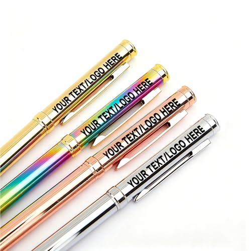 Bolígrafo metálico personalizado, Diseñe un regalo realmente único, Grabado con láser, Texto y logotipos personalizables, Para Negocios Mujeres Hombres Graduación Regalo de Boda