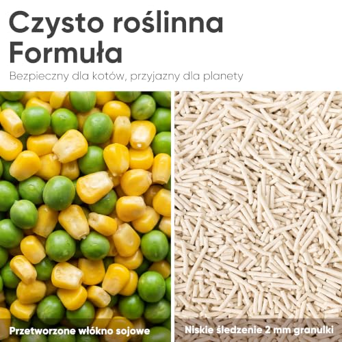 FUKUMARU Żwirek Tofu 10,8 kg (4 x 2,7 kg) – Bezzapachowy, Bez Perfum, Szybkie Wiązanie, Skuteczna Kontrola Zapachów, Niskopylny, Naturalny Roślinny Żwirek, Można Spłukiwać w Toalecie