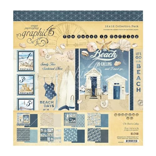 Graphic 45 Collection Pack 12"X12"-The Beach Is Calling