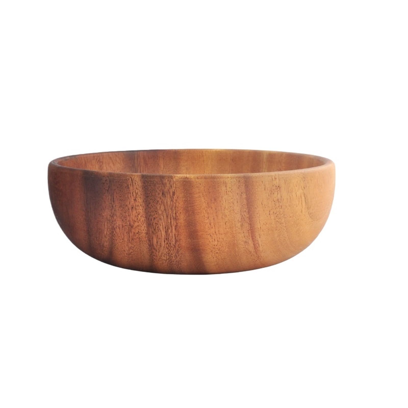 Ensaladera Cuenco de madera Vajilla Hogar y Palangana Plato frutas Ensalada Sopa entera(Bowl 22x7.5cm)