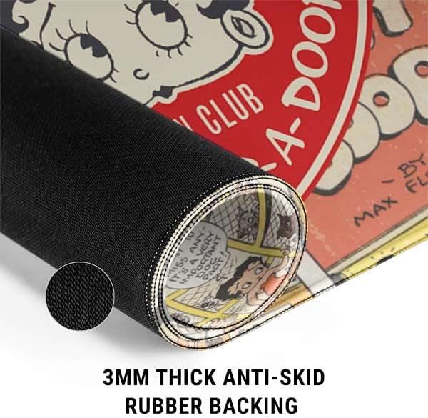 Skinit Large Gaming Mouse Pad - Officially Licensed Betty Boop Comic Strip Design with Stitched Edges, Waterproof, Non-Slip Rubber Base, Desk Mat for Keyboard & Mouse, 31.5" x 11.8" inches