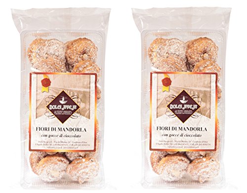 Dolci Aveja - Fiori Di Mandorla - Biscotti Con Gocce Di Cioccolato - 2X350 Gr