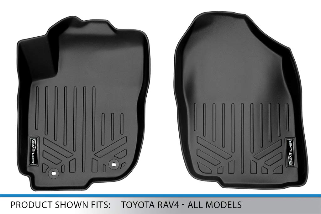 SMARTLINER Custom Fit Floor Liners For 2013-2018 Toyota RAV4 - 2nd Row All Weather Protection, Black