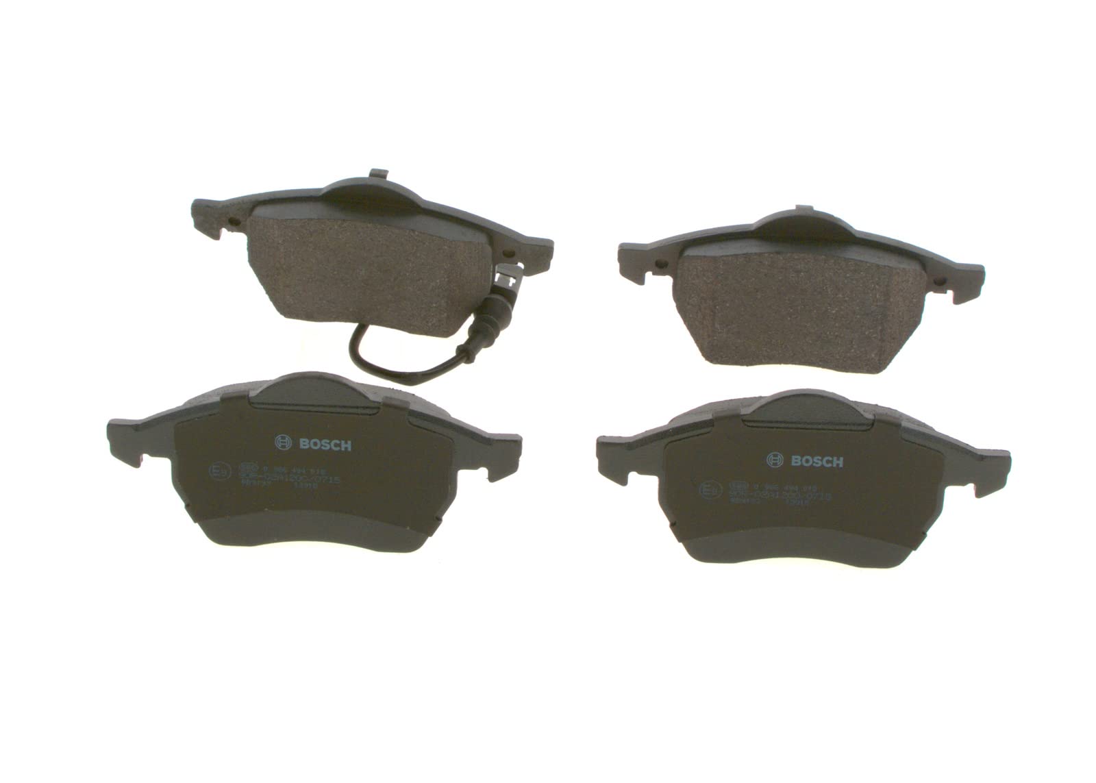 Bosch BP262 - Pastillas de Freno Delanteras para Coche - 4 Pastillas