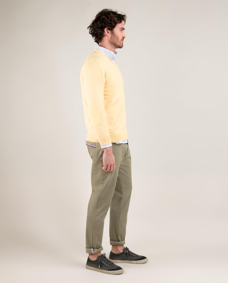 El Ganso Jersey Cuello Pico Coderas Amarillo
