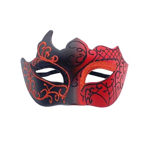 ETANULPEX Retro Malowana Pół Twarzy Maskarada Maska Vintage Design Wenecja Maska Halloween Kostium Akcesoria Cosplay Party Rekwizyty/647