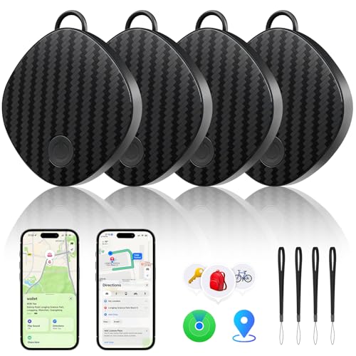Air Tracker Tags 4 Pack, Bluetooth Item Finder Compatible with Apple Find My (iOS Only), Key Finder & Luggage Tracker with Left Behind Alerts, Lost Mode & Replaceable Battery - image 1