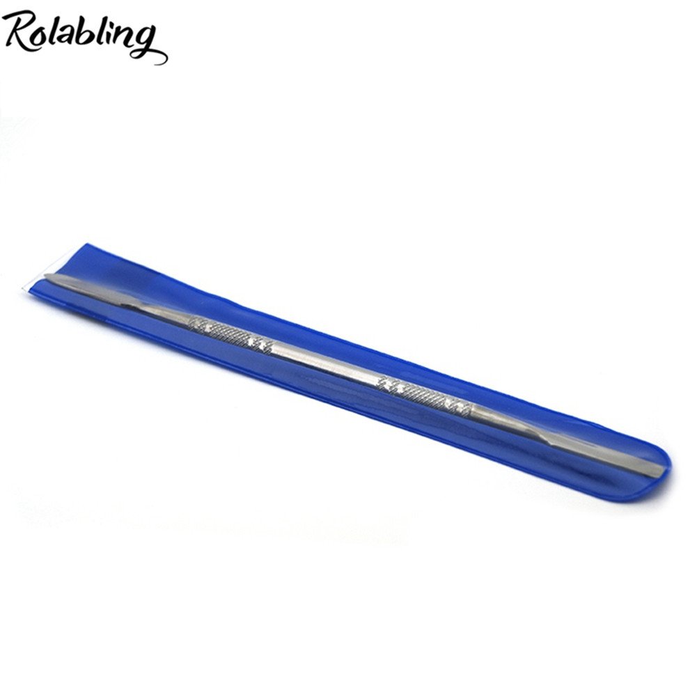 18,3 cm Pro szpatułka do makijażu ze stali nierdzewnej dwustronna kosmetyczna mieszadło do zdobienia paznokci narzędzia do manicure (rozmiar 2)
