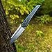 AIVONO Folding Pocket Knife, Aluminum Handle EDC Knife With Reversible Clip for Outdoor