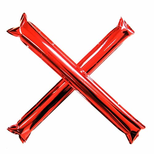 60 Pcs Foil Bam Bam Thunder Sticks, Long Balloon Inflatable Cheer Sticks Inflating Rods In For Birthday Party #TOP3