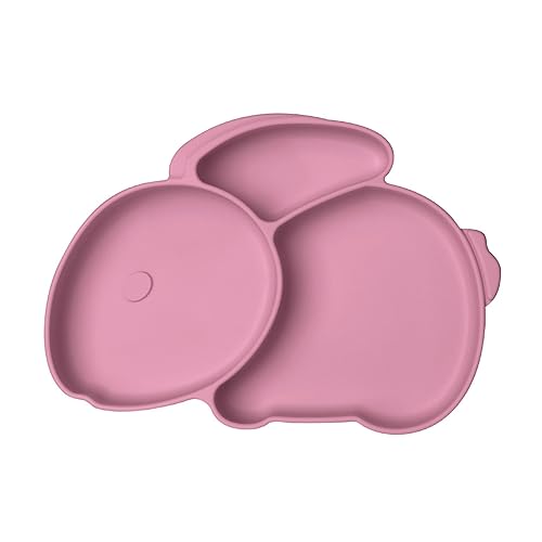 Miniatura 1 de Vicloon Platos para niños pequeños con succión, platos para niños, 100% silicona de grado alimenticio, diseño dividido antideslizante, apto para