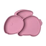Toddler Plates with Suction, Toddler Plates, 100% Food-Grade Silicone Divided Design, Non-Slip, Microwave and Dishwasher Safe