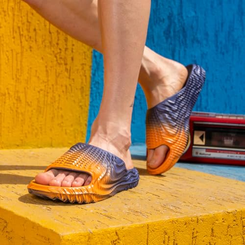 Image of SOLETHREADS ALLIGATOR Sliders for Men|Stylish|Comfortable|Cushioned Sole|Anti-Skid|Durable|Indoor|Outdoor|Flexible|Trendy Style|Slip-on|Waterproof|Lightweight Summer Flip Flop|Everyday Slides