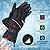 Telguua Heated Gloves for Women Men,Electric Rechargeable Heated Work Glove Ski Mitten Waterproof Touchscreen Heated Glove (Black, M)