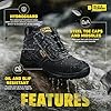 Black Hammer Mens Safety Boots Work Waterproof Shoes Leather Steel Toe Cap Working Ankle Lightweight Footwear S3 SRC 1007, 10 UK, Black Waterproof #5