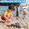 XANGNIER Sand Remover Brush Kits for Beach,Beach Vacation Essentials for Kids Women,Beach Accessories Must Haves for Summer Trip Camping Necessities&Supplies-with Hooks to Hang on The Bogg Bag,5pcs #4
