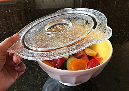 Cuchina Safe Vented Microwave Glass Lid And Bowl Cover; Perfect Lid For Bowls, Mugs, And Pots (8 Inch - 1-Piece Set) #TOP1