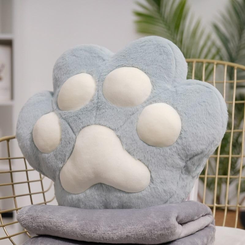 Oreiller et couverture 2-en-1 gris coussin de lecture ergonomique pour sieste au bureau
