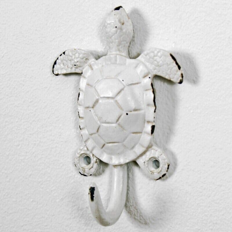Fyne-Finds Single Vintage Metal Turtle Shape Wall Mounted Coat Hook Key Storage Hanger Rack