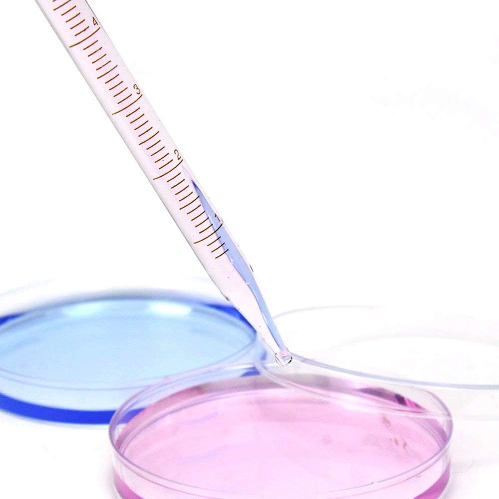 Set Pipette In Vetro Con Tappi In Silicone - 2ml, 5ml, 10ml, Graduate, Per Laboratorio O Hobby - Foto 2