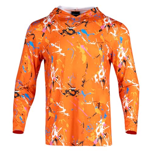 Men's UPF 50+ Sun Protection Hoodie Shirts UV SPF Hi Vis Long Sleeve Rash Guard Fishing Hiking T Shirts Quick Dry2