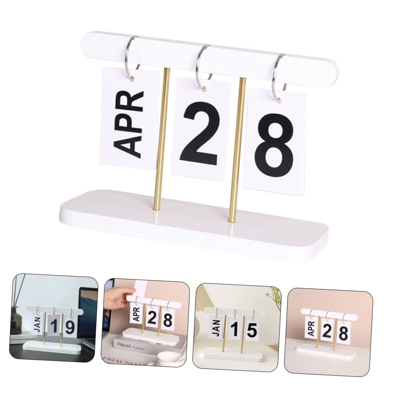 SEWACC 4stücke Tischkalender Für Schreibtisch Wiederverwendbarer -kalender Im Modernen Design Und Dekoration Für Zuhause Oder Büro Für