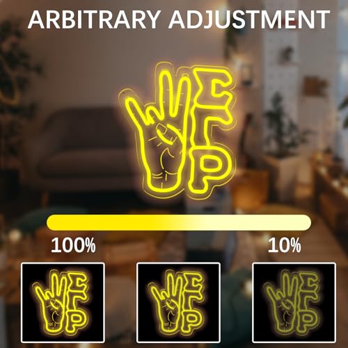 Image of Sigma Sorority Neon Signs Gesture Neon Lights Signs, Rho Sorority Gifts for Women,Neon Lights with USB Power and Dimmable Paraphernalia LED Neon Signs for Birthday Party Decorative