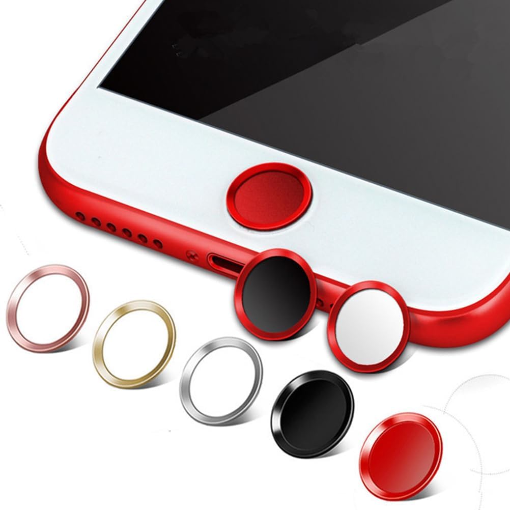 Home Button Sticker for - Universal Metal Sticker with Golden Edge for Enhanced Fingerprint Recognition - Easy to Install Phone Accessory