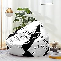 Odot Fodera per Poltrona Pouf Sacco Bambini Senza Imbottitura, Cartone Animato Copertura per Poltrona da Esterno Pouffe Salotto Grande Pouffe a Sacco Interno (70x80cm,269