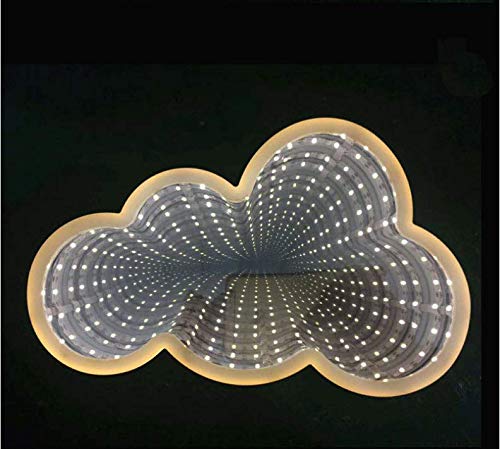 SHANJIA 3D Mirror Night Light,Cloud Infinity Mirror Tunnel Light,LED Night Lamp,LED Night Light 3D Mirror Light Tunnel Mirror Light Christmas, for Christmas Party Decoration Home Decor