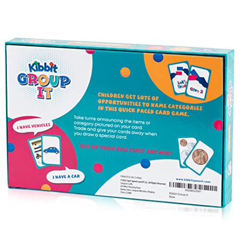 Kibbit Group It- Card Game for Improving Category Recognition and Naming, Speech Therapy Tool, ABA, ESL - Image 3