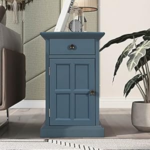 Multifunctionalclassicvintageendtablewithusbportsand1drawerwithcupholderssofasidetablebedsidenightstandnarrowtableforlivingroombedroomantiquenavy Urban Country Home Decor Multifunctional classic vintage end table with usb ports and 1 drawer with cup holders sofa side table bedside nightstand narrow table for living room bedroom antique navy urban country home decor