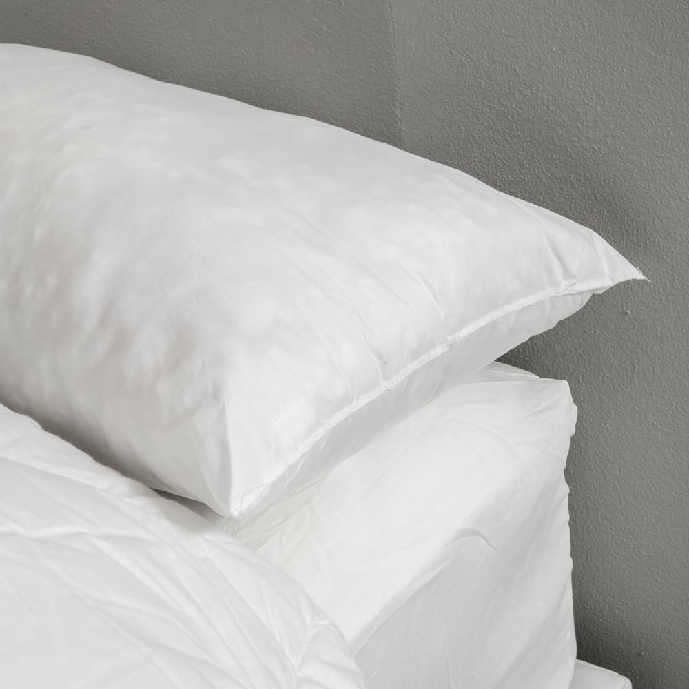 Bleu Calin Traversin Plat Memofill, Barrettes mousse à Mémoire de Forme et Fibre Polyester, Maintien Optimal des Cervicales, Blanc - 160 x 40 cm
