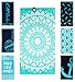 Produktbild jilda-tex Strandtuch 90x180 cm Badetuch Strandlaken Handtuch 100% Baumwolle Velours Frottier Pflegeleicht (Mandala)