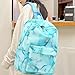 Bluboon Teen Girls School Backpack Kids Bookbag Set with Lunch Box Pencil Case Travel Laptop Backpack Casual Daypacks (Marble Gold blue)