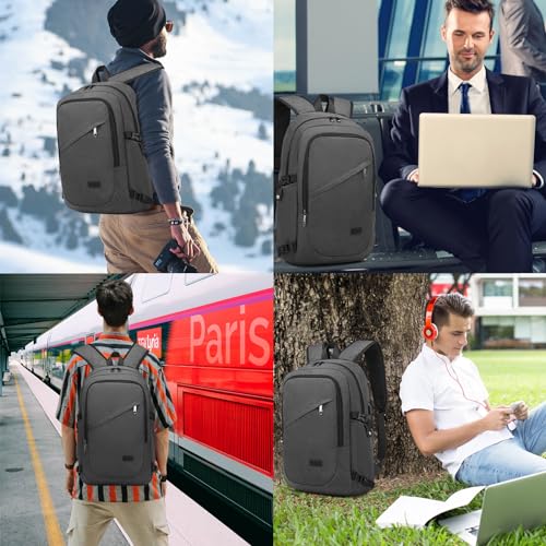 Kono Laptop Backpack, 15.6 inch Laptop Bag with USB Charging Port - Image 2